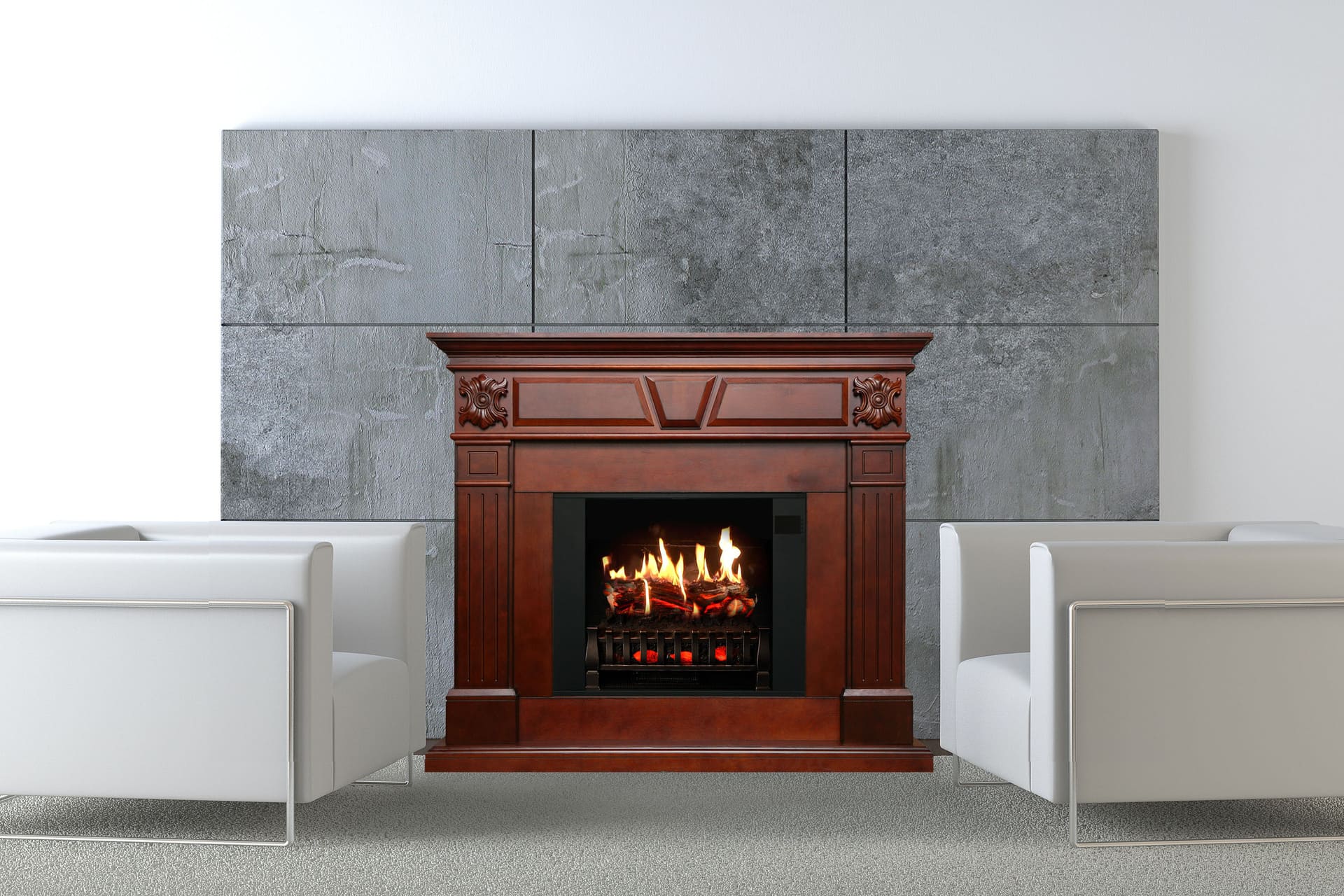 Corner White Electric Fireplace with Mantel Buy Now MagikFlame