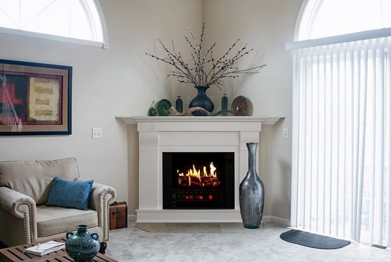 Living Room With Fireplace