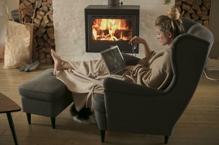 Heat produced by gas fireplaces