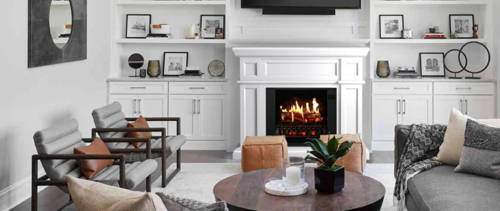 Artermis Modern White Electric Fireplace
