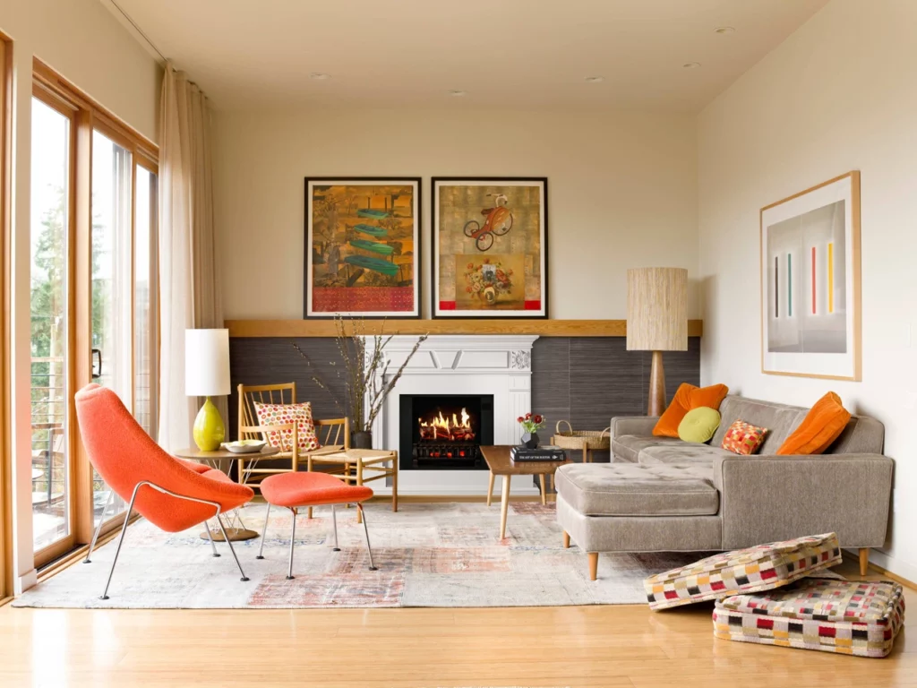 MagikFlame Athena Electric Fireplace in the Living Room