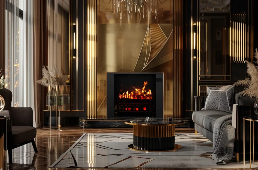 Art Deco Electric Fireplace Style