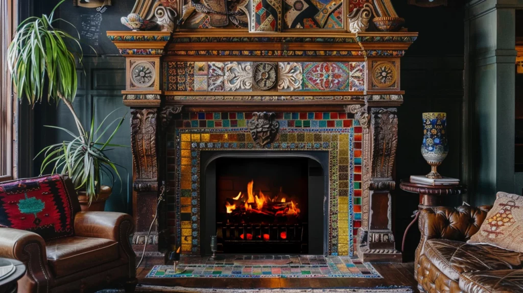 Bohemian Electric Fireplace Style