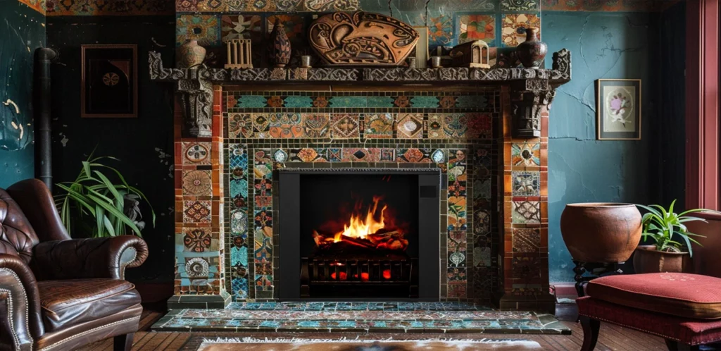 MagikFlame Electric Fireplace in the Room