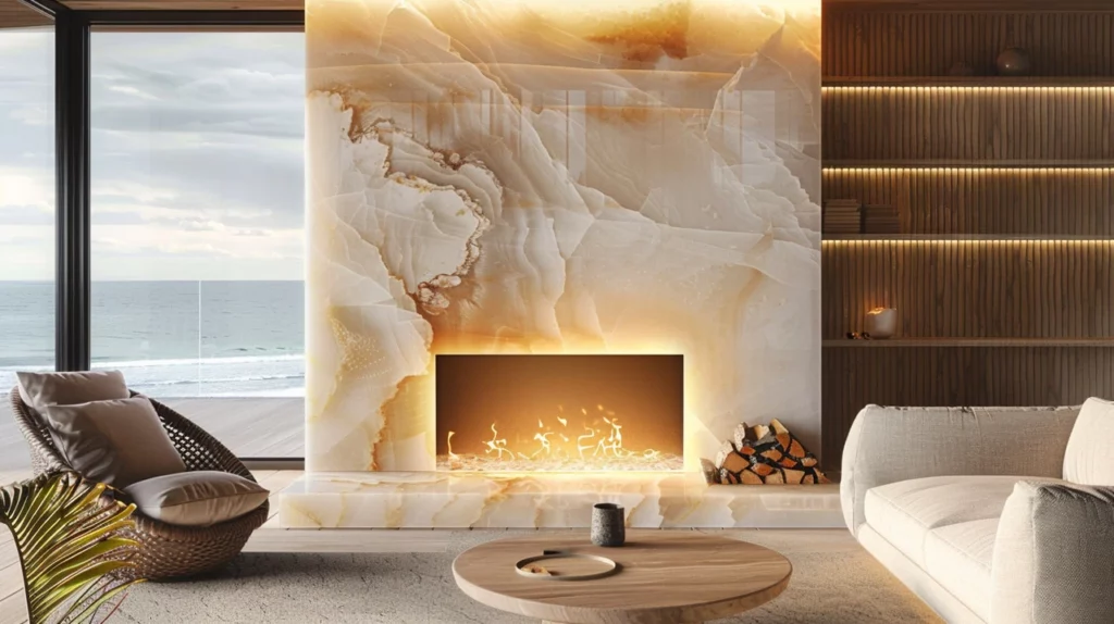 Coastal and Beachy Electric Fireplace