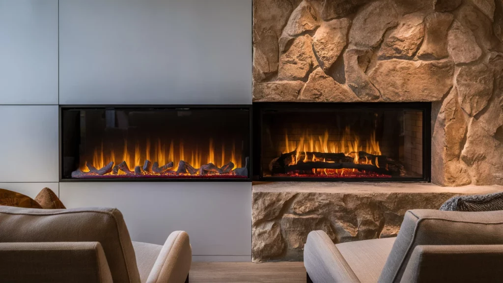 Electric Fireplace Comparison with Traditional Fireplaces