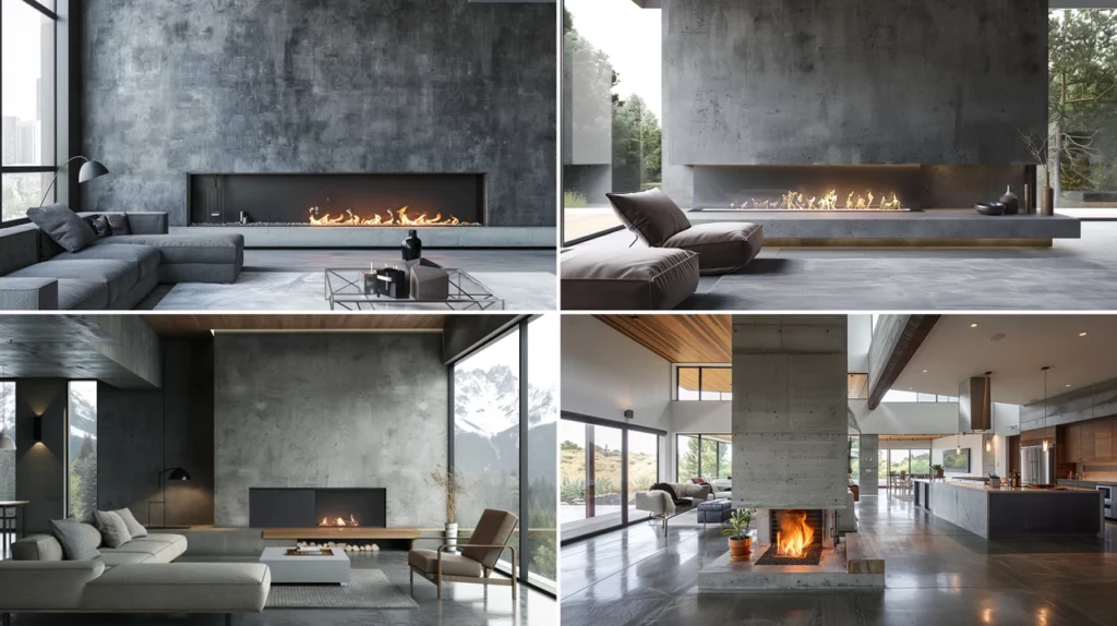 Fireplace Hearth Materials - Concrete and cement