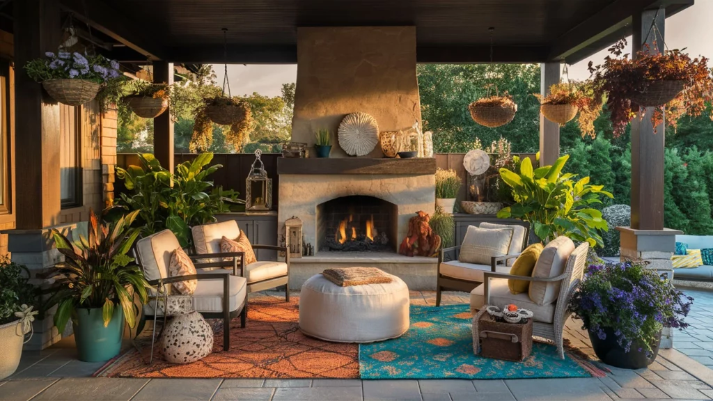 Decorative items to personalize the space around the fireplace