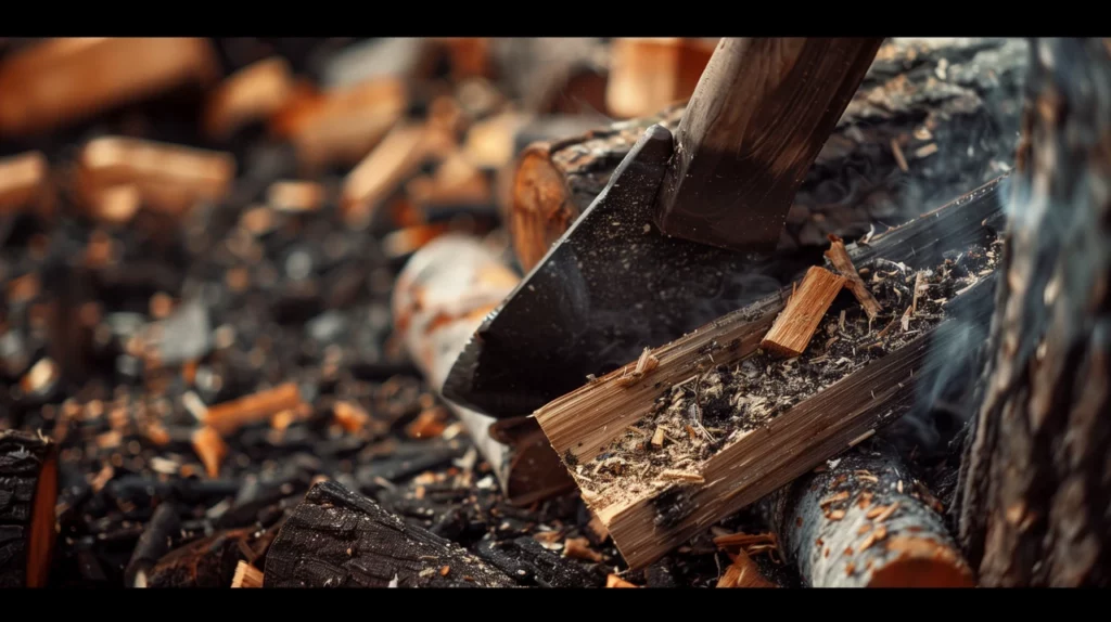 Firewood with Axe
