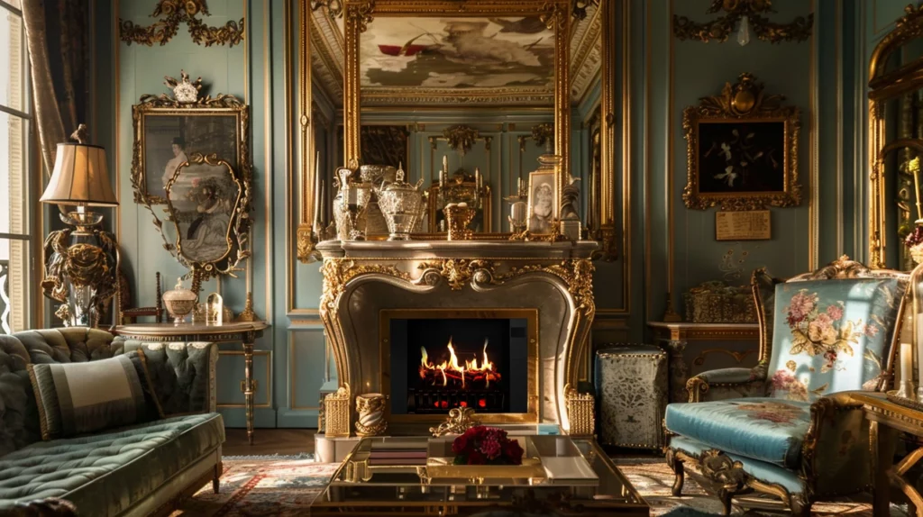 Hollywood Regency Electric Fireplace Style
