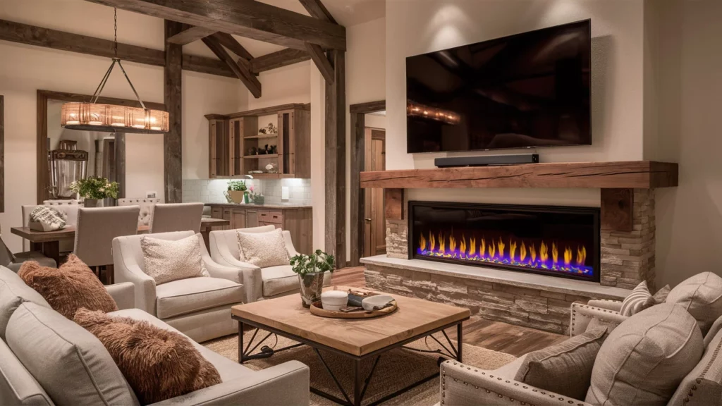 Electric Fireplace in the Living Room