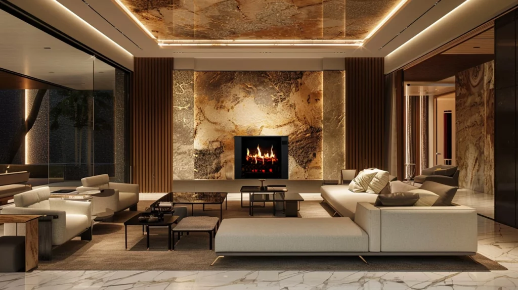 Transitional and Eclectic Electric Fireplace