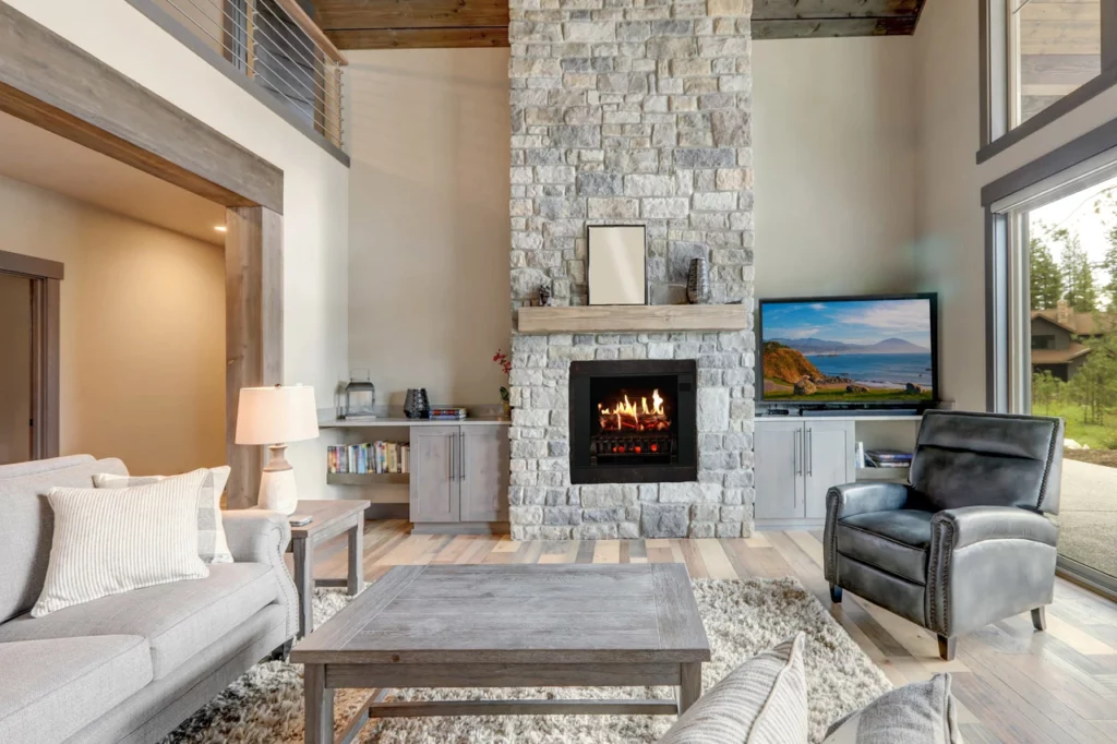 Rustic and Cozy Electric Fireplace