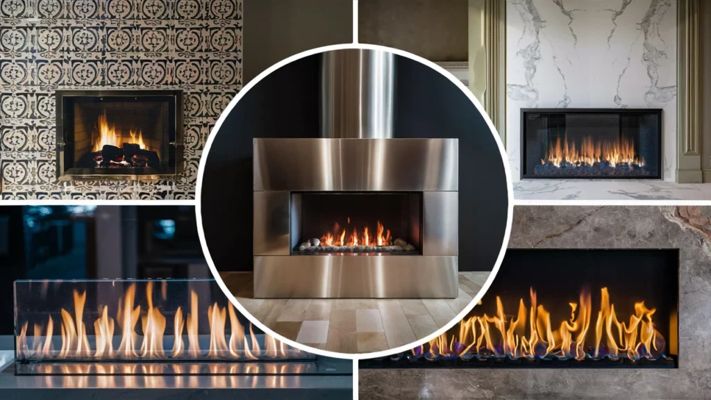 Materials commonly used in contemporary fireplaces