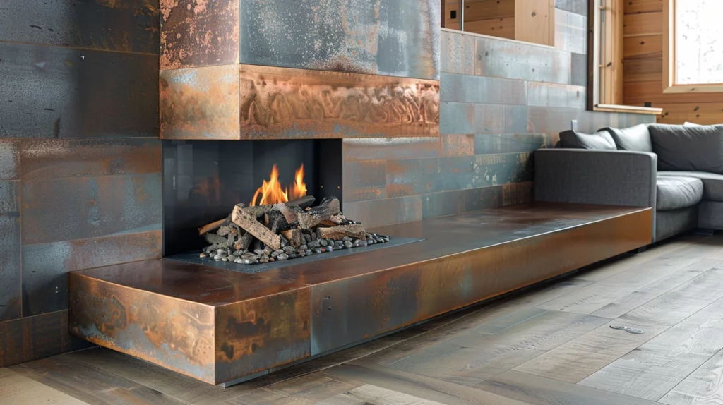 Fireplace Hearth Materials - Metal
