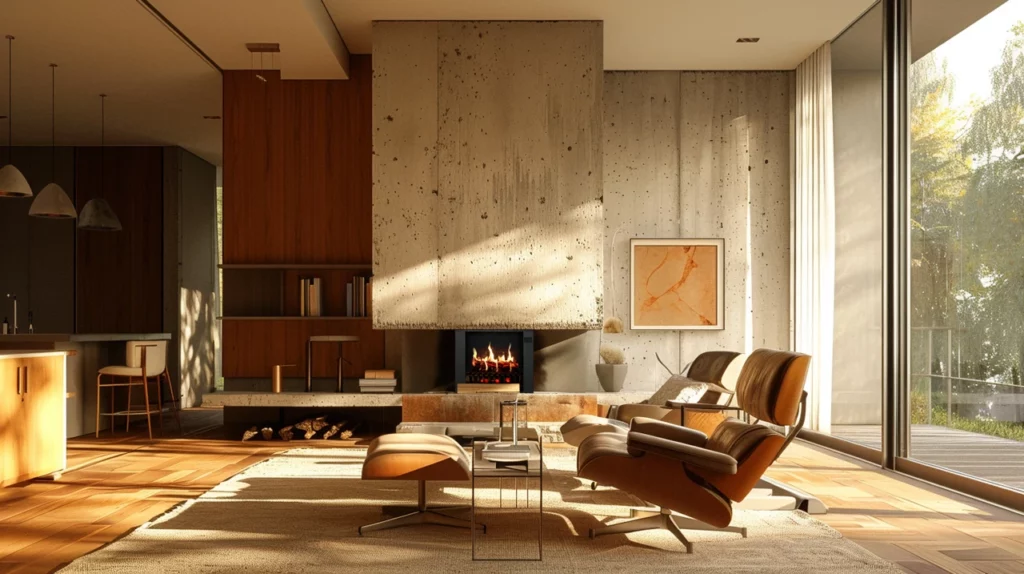 Mid-Century Modern Electric Fireplace Style