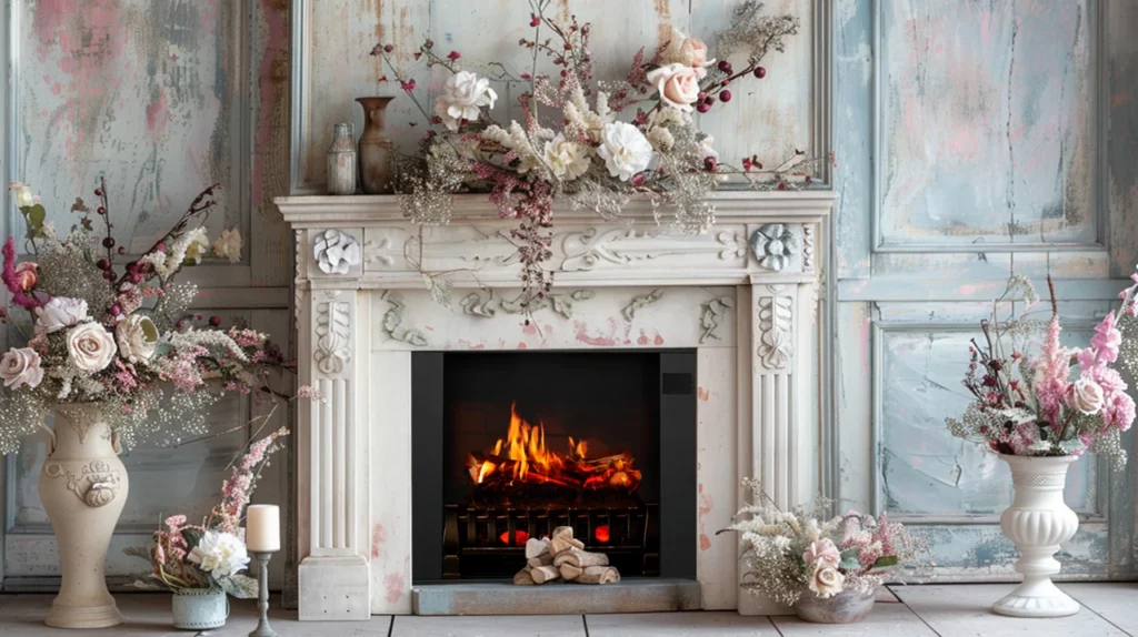 Shabby Chic Electric Fireplace Style