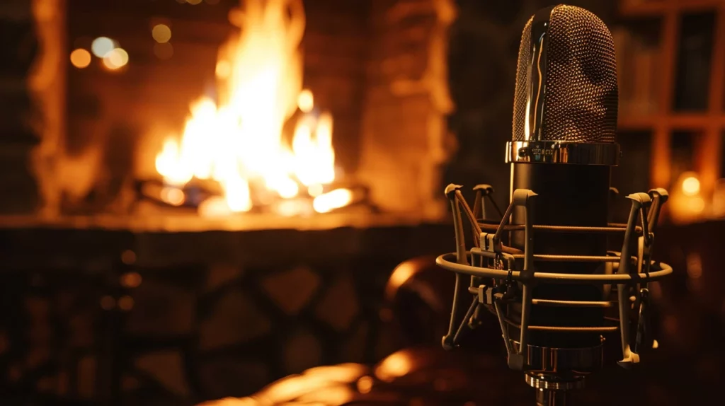 Crackling log sounds for an authentic experience
