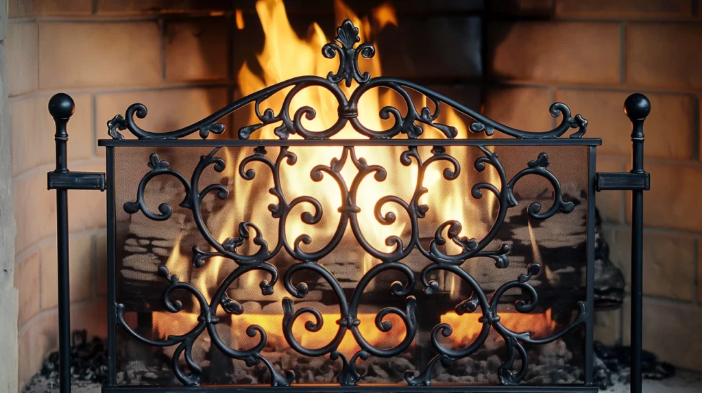 Use a fireplace screen or spark guard