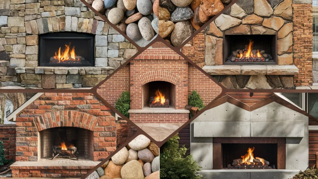 Outdoor Wood Fireplace Surrounds