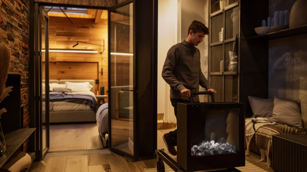 Electric fireplaces are incredibly easy to install