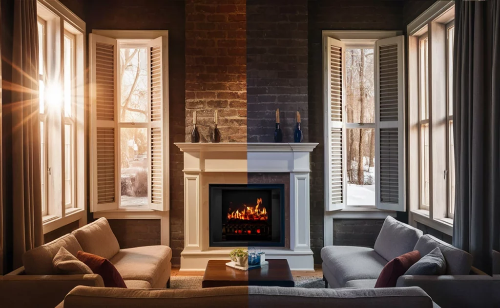 Electric fireplaces can be enjoyed year-round