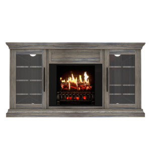 Smith Electric Fireplace TV Stand True Black